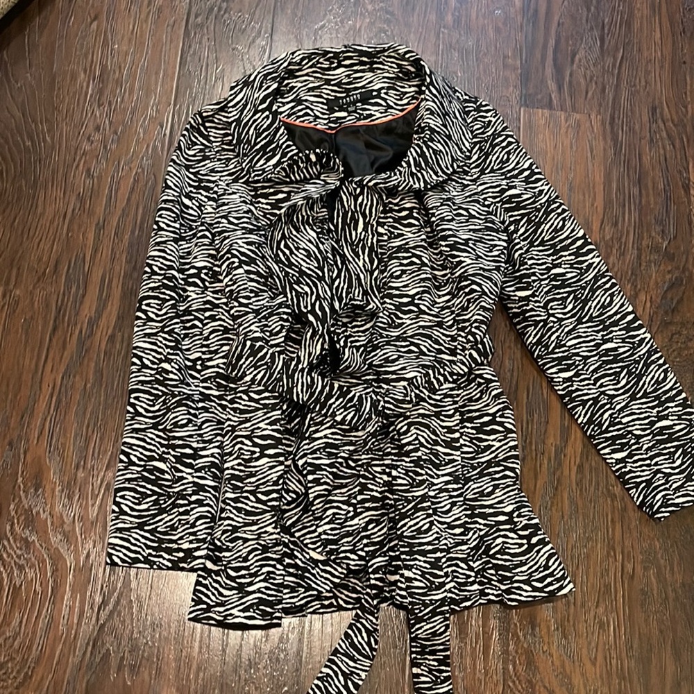 Sandro- Leopard Spring Coat - Picture 2 of 5